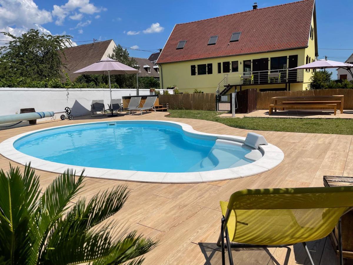 Alsacebnb - Gite 12 Personnes Dans Le Vignoble - Piscine Privee & Spa Ammerschwihr Ngoại thất bức ảnh